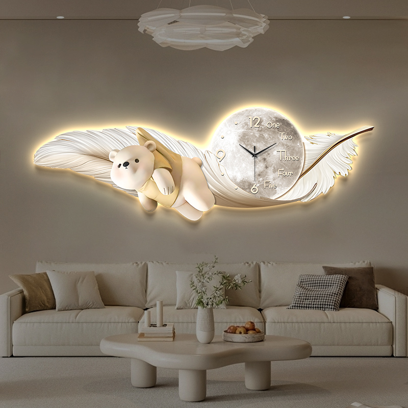 Interior Design Living Room And Kitchen - Luxe grote wandklok temperatuur datum Europa