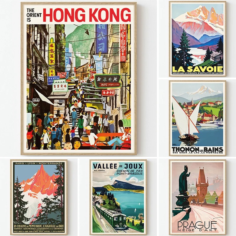 Interior Design Sketch - Reizen Retro Poster Art Painting Savoie