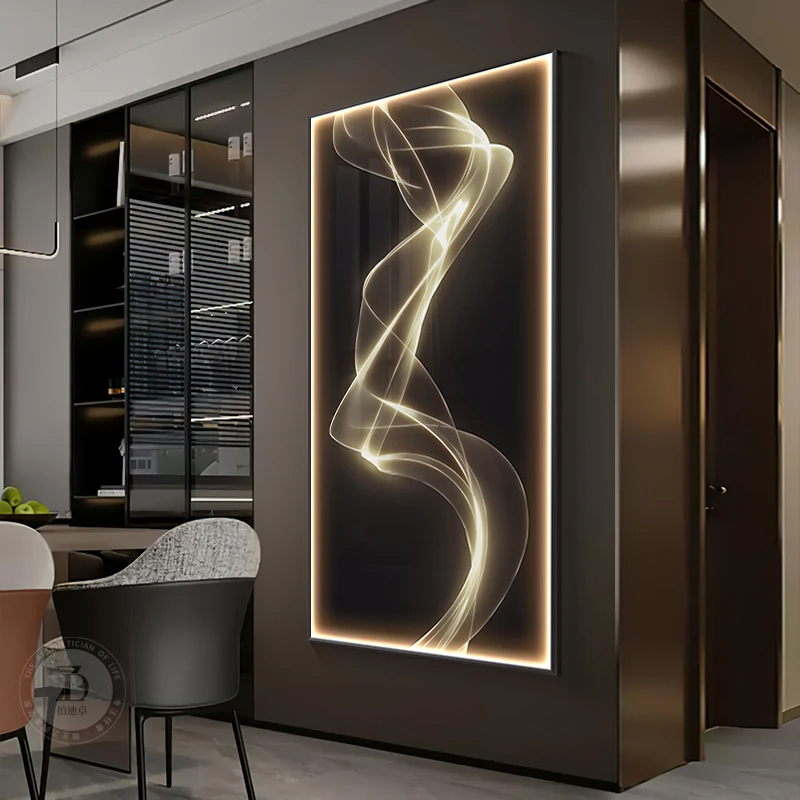 Interior Design Living Room And Kitchen - Moderne Lijn Wandlamp Ontwerper Led Licht