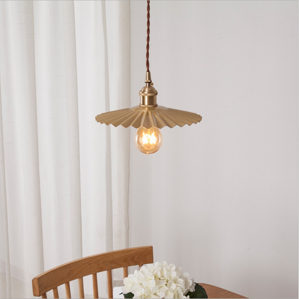 Interior Design Living Room And Kitchen - Japanse design hanglamp goud woonkamer LED
