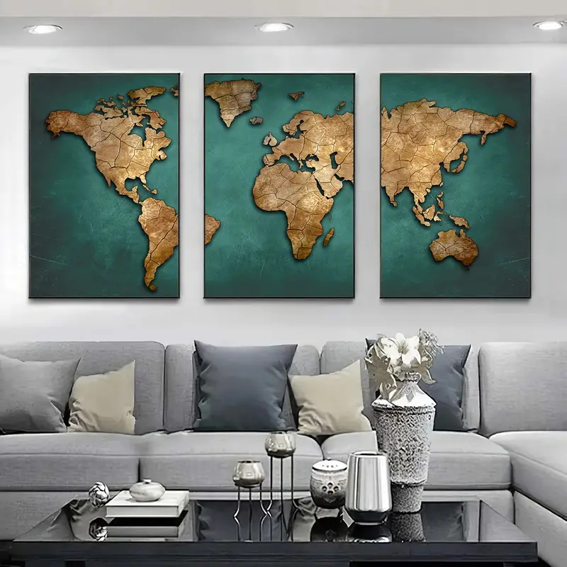 Retro Wereldkaart 3 stks/set C - Interior Design Sketch recensie en prijs