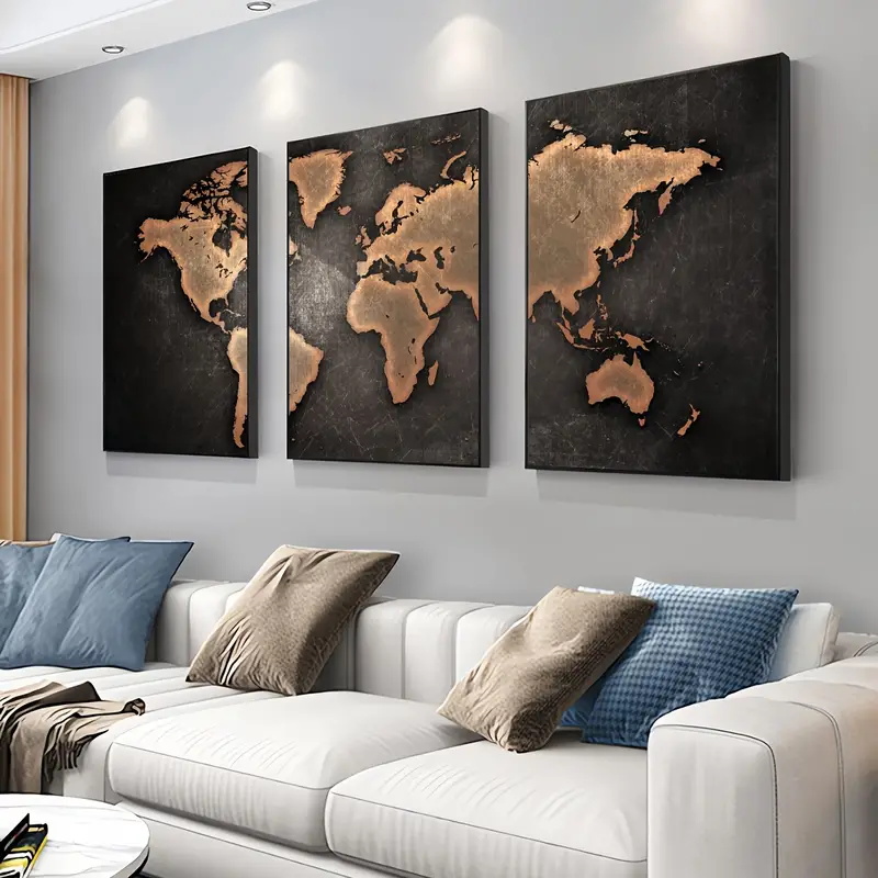Retro Wereldkaart 3 stks/set C - Interior Design Sketch recensie en prijs