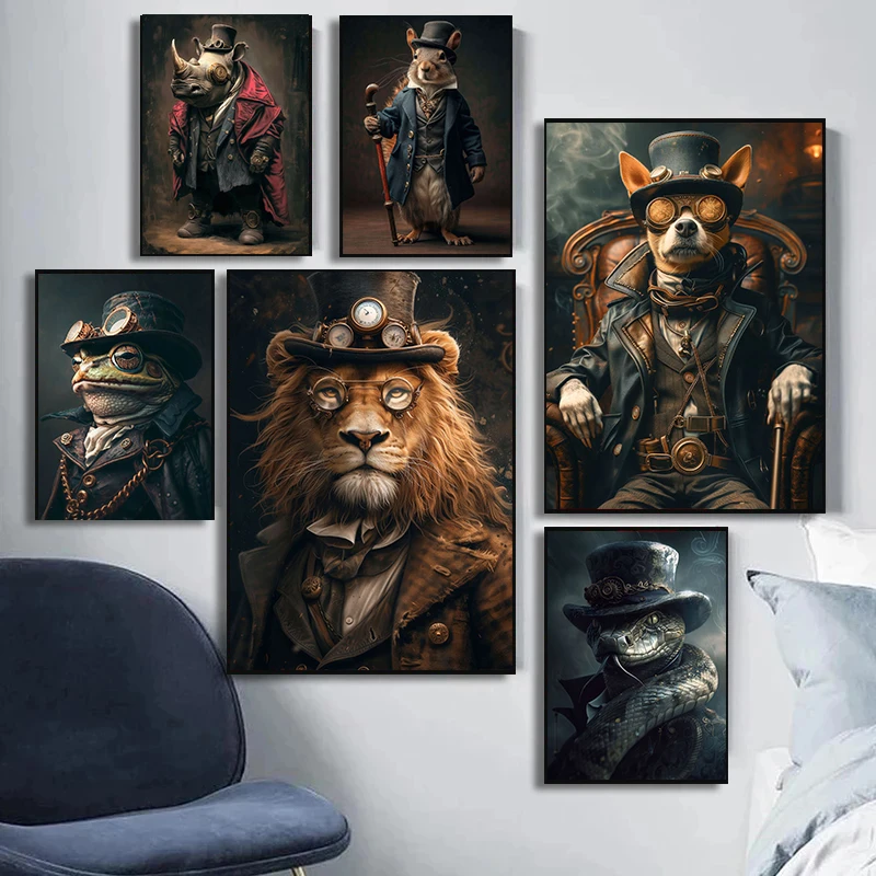 Cool Steampunk Dieren Portret  - Interior Design Studio recensie en prijs
