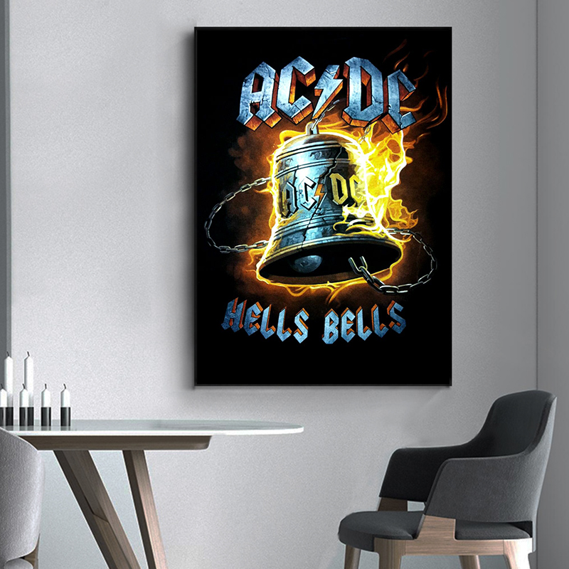 AC_DC Band Canvas Art Retro Po - Interior Design Studio recensie en prijs
