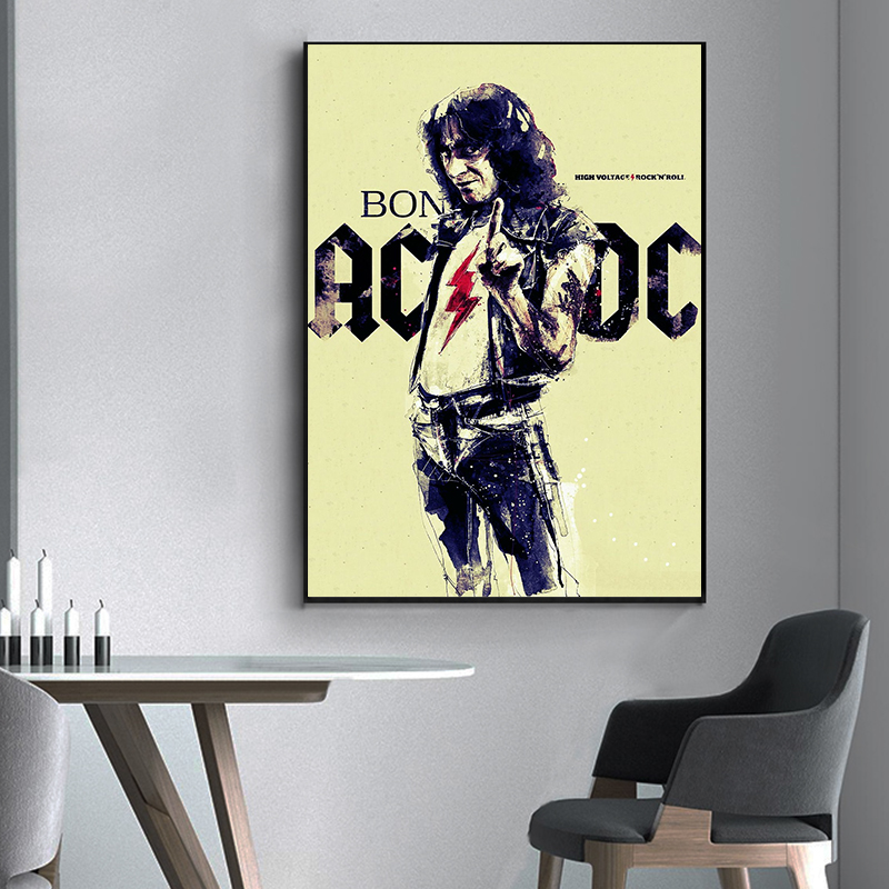 AC_DC Band Canvas Art Retro Po - Interior Design Studio recensie en prijs
