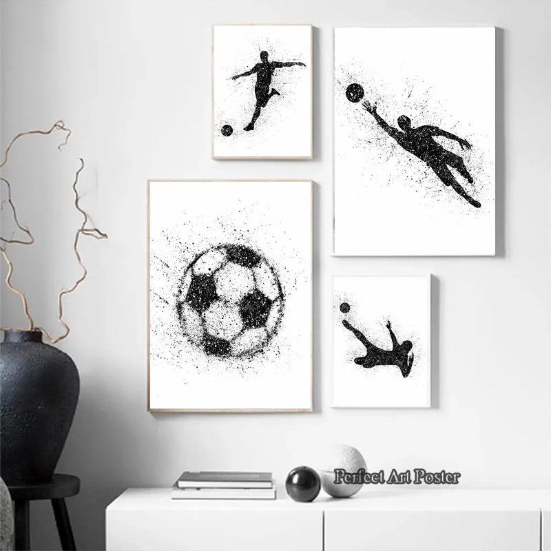 Aquarel Voetbal Man Spelen Voe - Interior Design Studio recensie en prijs